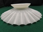 Vintage White Milk Glass Ruffed Petticoat Lamp Shade
