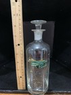 Antique 8 1 2 Apothecary  Pharmacy Bottle With Pontil  Cut Glass Stopper