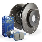 Ebc S6kr1210 Bluestuff Brake Pads   Gd Slotted Rotors For 2010   2019 Toyota lexus