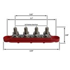 3 8  4 Post Power Distribution Block Bus Bar - 250a Marine Auto Solar Wiring M10