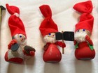 Vintage Nordic Gnome Figures  9  Wooden Miniature Elf Elves Denmark-sweden L  k 