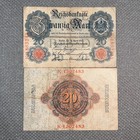 1910 German 20 Mark Banknote - One  1  Fine Condition Collectable Antique