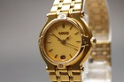 Vintage  exc 4  Gucci 9200l Gold Dial Gold 25mm Date Quartz Women s Watch Japan