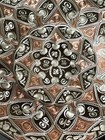 Vintage Turkish Copper Art Wall Plate Etched Flowers Floral Design 13 25    Boho