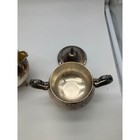 Oneida Usa Vintage Silver Plated Footed Sugar Bowl And Creamer Set Ornate