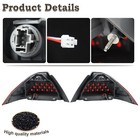 A Pair Smoke Black Tail Light Fit For 2006 2007 Honda Accord Lx Ex Exl Sedan    