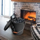 Ash Bucket With Lid And Shovel 5 15 Gallon Fireplace Bucket For Ashes Black 