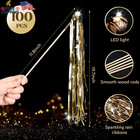    drixbor 100 Pcs Light Up Wedding Wands - Led Tinsel Streamers For Wedding Send 