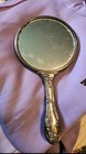 Vintage  Handheld Mirror With Cherub And Cupid Design