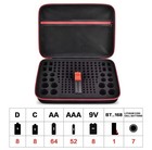 Battery Organizer Case With Tester  Storage Holder For Batteries  Garage Box
