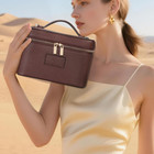 Makeup Bag Vanity Case For Women Leather Cosmetic Bag Travel Toiletry Bags Porta
