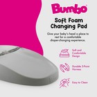 Bumbo Diaper Changing Pad  Ergonomic Baby Changing Mat With Safety Belt  Gray