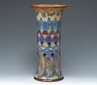Royal Doulton Maud Bowden Stoneware Vase Art Deco England Rare Antique Jp