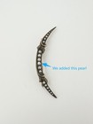 14k Gold Vintage Victorian Seed Pearl Crescent Moon Pin Brooch  V1257