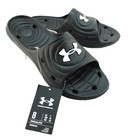 Nwt Under Armour Men s 8 Ua Locker Iv Sl Black   White Raised Logo Slide Sandal
