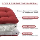 Chair Cushions Set Of 4 For Dining Chairs  Seat 4 Count pack Of 1  Red