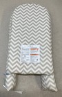 Dock A Tot Deluxe   Baby Bassinet Cushion Grey White Chevron
