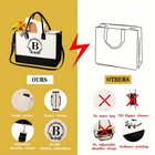 Personalized Initial Bride Tote Bag With Zipper - Monogrammed One Size  K