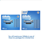 Gillette Mach3  Shaving Blades For Men   16 Cartridges  Mega Savings Pack