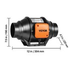 Vevor 4 6 8 Inch Inline Duct Fan Hvac Exhaust Blower Kit Ec ac Variable Speed