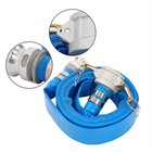 1-1 2  X 25ft Lay Flat Water Pump Discharge Hose With Aluminum Fittings Pvc