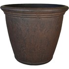 Anjelica 24   Large Plastic Planter Pot For Plants  Rust By Sunnydaze