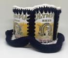 Vintage Olympia Beer Can Crochet Hat  Navy   White  7 
