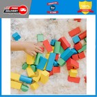 Melissa   Doug 100 Piece Wooden Building Blocks Sorting Stacking Toy Set Ages 2 