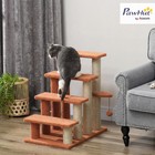 Pawhut 4 Levels Cat Steps Pet Stairs Carpeted Ladder Kitten Tree Climber