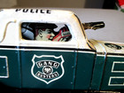 1930 s Marx Police Gang Busters Pressed Steel Wind Up Car-14 5  Antique Toy