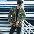 Vintage Army Military Jacket Diy Rolling Stones Camo Print