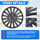14  Set Of 4 Black Wheel Covers Snap On Full Hub Caps For R14 Tire Mitsubishi