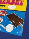 2 Nos 1960 s Hood Ice Cream Paper Signage Sherbet   Iceberg Pop 14  X 7 