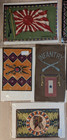  24  Lot Of Vintage Cigarette tobacco Felt Rugs   Flags-various Sizes   Design