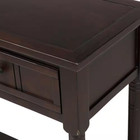 36 In  Espresso Standard Rectangle Wood Console Table With 2-drawers