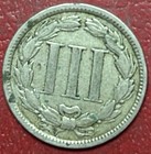 1881 Three Cent Nickel  Free Shipping