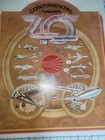 Original 40th Anniversary Of Continental Airlines 1934 To 1974 Poster 19 x23 