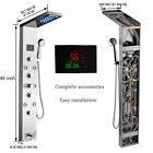 Shower Panel Tower System Stainless Steel 6-function Faucet Led Rain waterfall
