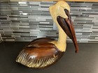 Classic Carvings Hand Carved Wood Pelican     Signed Ray Paulus Registered No 3111