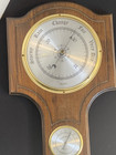 Verichron Brown Wood Wall Barometer Thermometer Hygrometer Vintage Decor Usa
