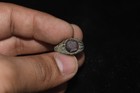 Authentic Ancient Roman Bronze Ring With Stone Intaglio Circa 3rd Century Ad