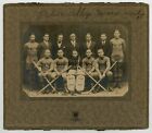 Bliss College 1900 Hockey Team Photo  Lewiston Me Uniform Goalie Sports Vintage