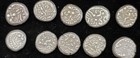 Gadhaiya Paisa   Indo Sassanian Drachm India Silver Lot Of 10 Battle Coin
