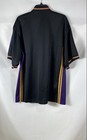 Los Angeles Men s Snap Front Basketball Jersey Black Purple Yellow Trim Sz L