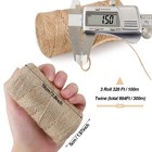 984 Ft Natural Jute Twine 3ply Hemp String Gardening Gift Wrapping Arts 3 Roll
