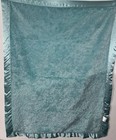 Bass Pro Shops Teal Fox Plush Baby Throw Blanket Satin Trim