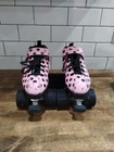 Riedell Quad Roller Skates  dart  Size 2 Pink Polka Dot Roller Derby