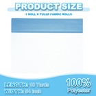 Tulle Fabric Rolls  54 Inch By 10 Yards Fabric Spool Tulle  Grey Blue