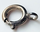 Nos Sterling Silver Spring Ring Clasp Large 9mm Antique Jewelry Finding - Wp1-06