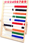 Wooden Counting Number Frame 10 Rows Abacus For Kids Learning Math 